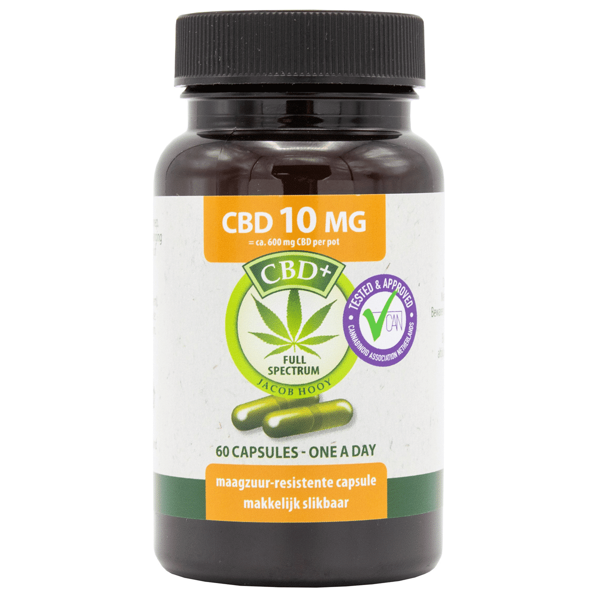 Gélules CBD Jacob Hooy (60 unités, 10 mg par gélule)